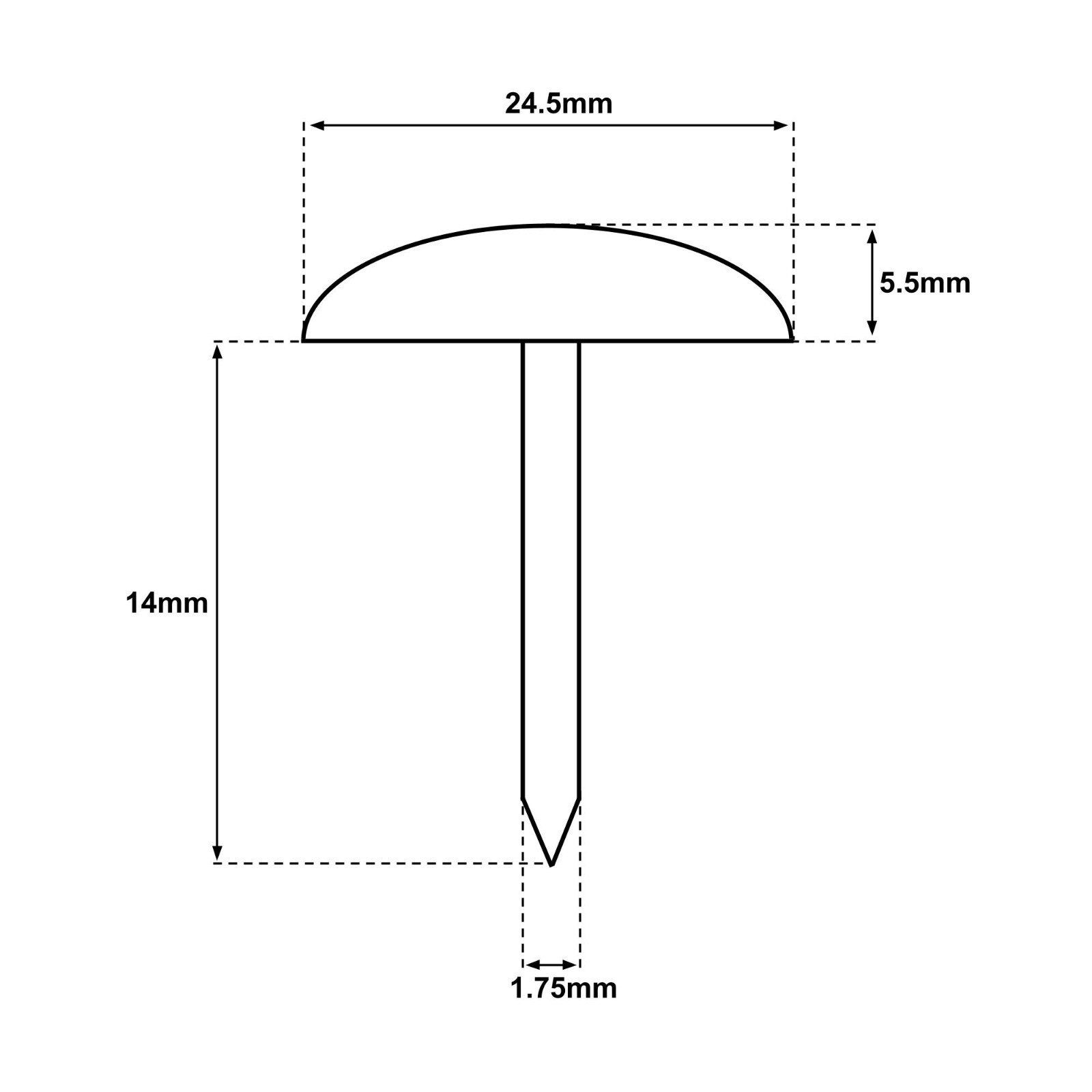 Polsternägel - Quadratisches Kreuz X (Bronze Renaissance) - Made in Germany