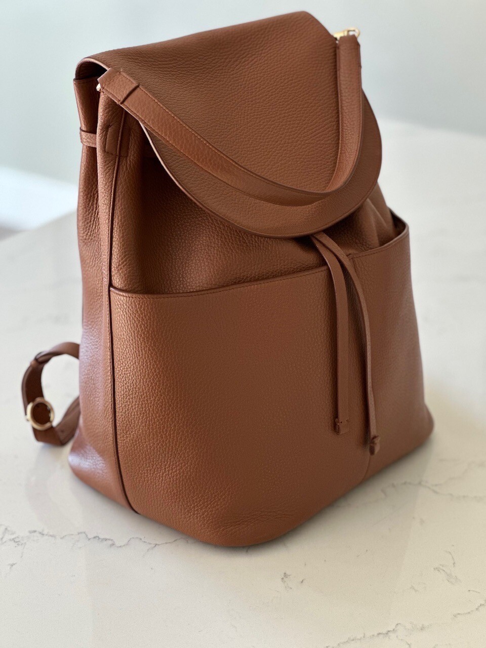 Cuyana Large Leather Backpack Shoulder Bag EUC eBay