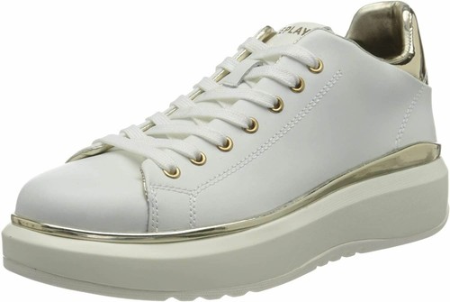 REPLAY Birch oro bianco Scarpe Da Ginnastica in Pelle Donna | eBay