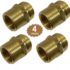 4pcs 3/4 Male or 1/2 Female NPT Pipe to 3/4 Male Garden Hose GHT Thread Adapter