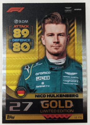 【プレリリースFoil】栄光/Glory JUD-P 2枚+英1 Nico Hulkenberg LE 17G Gold Edition 2022 Topps Turbo Attax Formula
