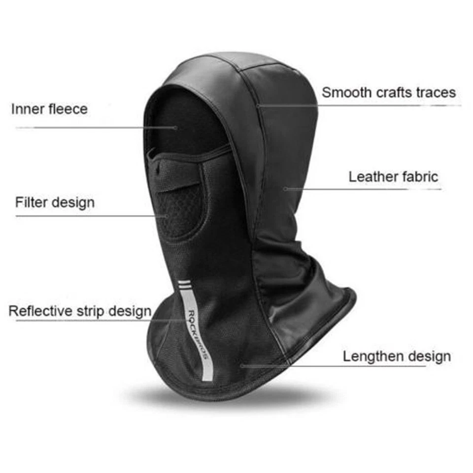 ROCKBROS Велоспорт Балаклава Кожаная Маска для Лица Охота Шея Трубка Капюшон Лыжная Маска - Изображение 3 из 4