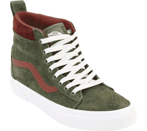 vans sk8 hi green suede