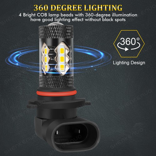 For 2007-2013 Cadillac Escalade EXT- 2pc 3000K Yellow 9145 LED Fog Lights Bulbs - Picture 8 of 18