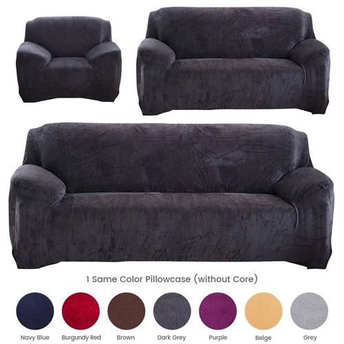 Stretch Plush Thick Sofa Covers 1 2 3 4 Seater Couch Chair Slipcover Protector - Picture 33 of 68