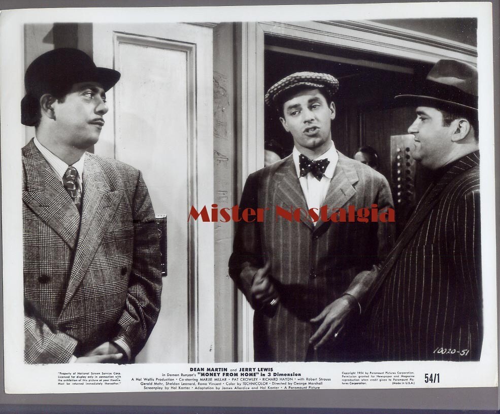 Vintage Photo 1954 Robert Strauss Jerry Lewis in MONEY FROM HOME