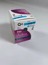 L'eggs Silken Mist Jet Black Control Top Pantyhose (2 Pair) NEW! NWT