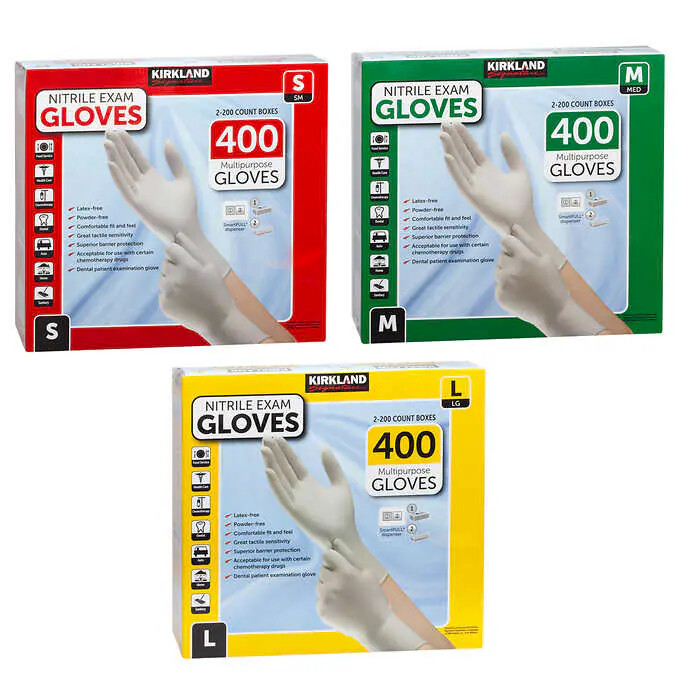 Nitrile Exam Gloves Powder Latex Free Disposable Kirkland