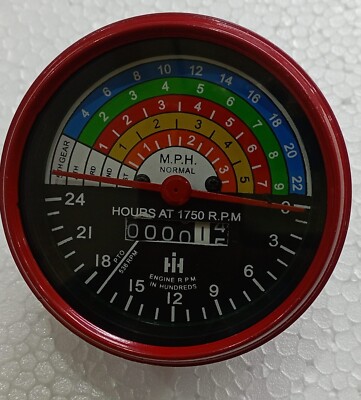 New Tachometer Gauge For Farmall & International IH 504 Utility Tractor (1961-1968) - Aftermarket 9 thumbnail image