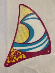 LEGO 32845 Trans Clear Plastic Triangle 23 x 26 Sail W/ Magenta Border (x1)