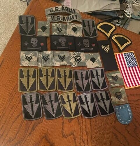 76th Infantry Brigade, Rank, American Flag U.S. Army Patches Lot of 32 - Picture 1 of 5