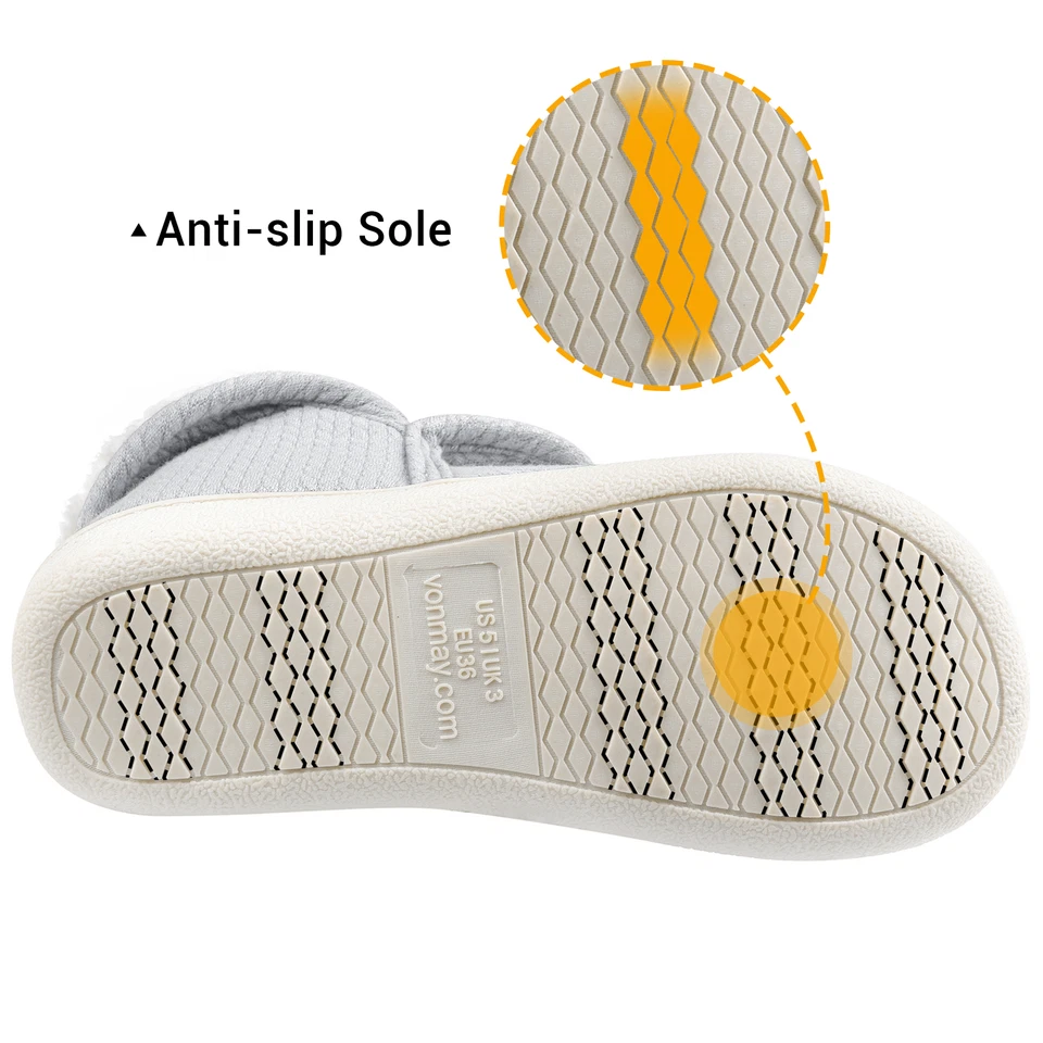 Женские теплые лодыжки высоты ботинок тапочки комфорт памяти пены нечеткий дом обувь - Изображение 4 из 4