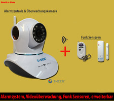 Z-Ben IP Kamera und Alarmsystem Alarm & Videoüberwachung 2in1 Funk Alarmanlage 