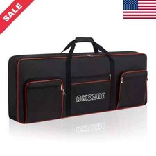 61-Key Electric Keyboard Case Gig Bag Waterproof High Quality Padded Black