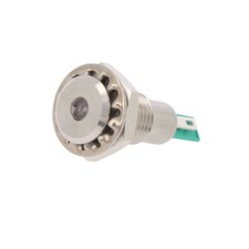 DX0505/GN/24 Kontrollleuchte: LED flach 24VDC &Ouml;ffng: &Oslash;12,1mm IP67 Edelstahl BULG