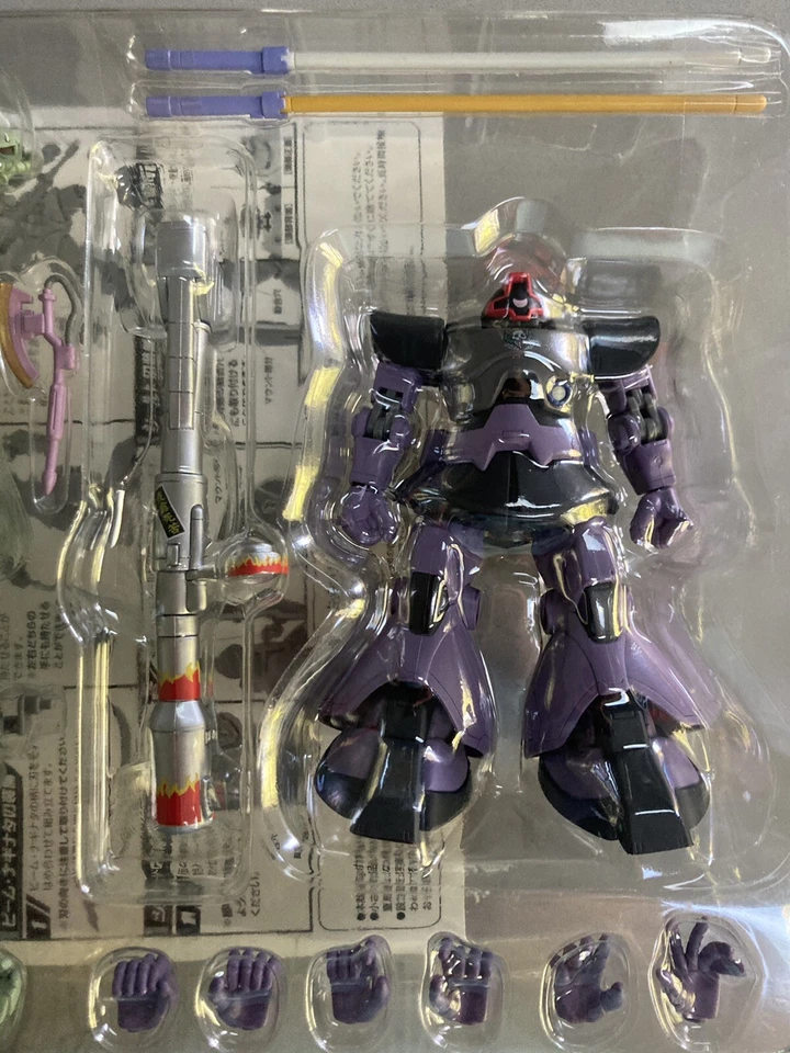Figura de acción Bandai Mobile Suit Gundam EMSIA Captain Zaku, Dom, Gelgoog MSIA Foto 4 de 4