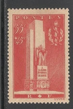 France #B73 (SP32) VF MINT LH - 1938 55c + 45c Monument Army Medical Corps