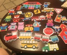 Lot Of 60 Transportation Felt Figures