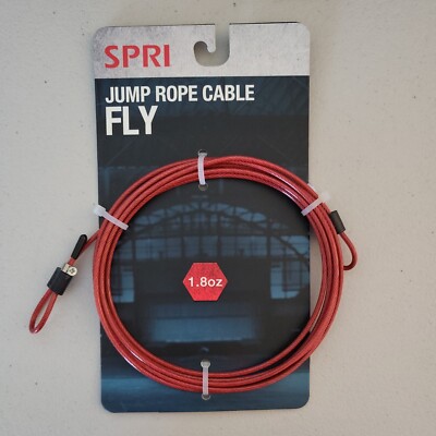 SPRI Swift Jump Rope Cable, 1.8 oz Covered Steel Cable Red