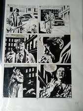 TAVOLA ORIGINAL ART 1986 DYLAN DOG 13 PAGINA 19 GUSTAVO TRIGO 51x32 cm