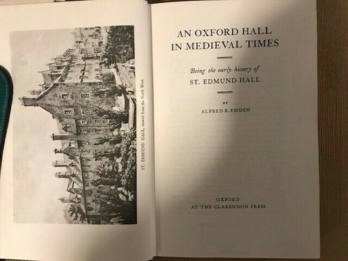 Alfred B. Emden. An Oxford Hall in Medieval Times; Being the Early History... - Picture 2 of 2