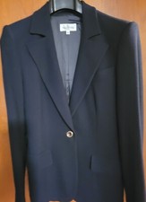 Valentino Miss V Navy Blue Wool single Breasted Jacket It44 Uk10 Made In Italy