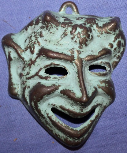 vintage hand made bronze wall decor grotesque mask