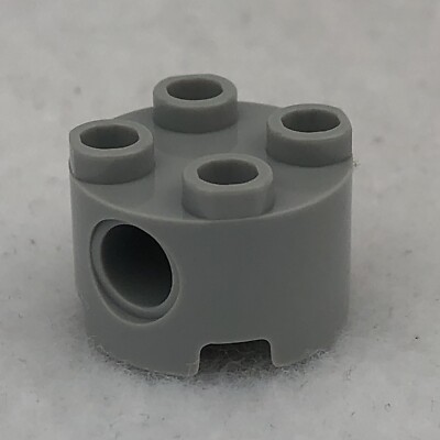 めぬ LEGO 17485 Light Bluish Gray Brick, Round 2 x 2 with Pin Holes (x1