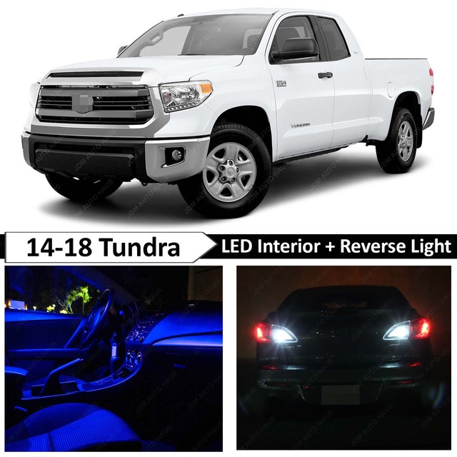 Blue LED Interior Reverse License Plate Lights Kit Fits 2014-2018