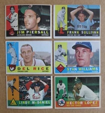 1960 TOPPS BASEBALL #1-270 CARD SINGLES COMPLETE YOUR SET U-PICK UPDATED 12/16