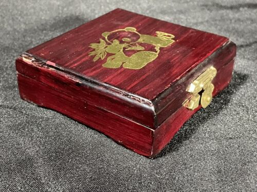 China 12oz Chinese Gold Bi-Metal Panda COA Wood Boxes ONLY Proof 50 Yuan 1990 - Picture 4 of 12