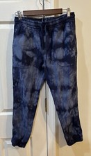 Athleta Womens Farallon Jogger Pant Small S Tie Dye Crystal Dye Dress Blue