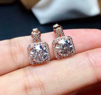 Details about 4Ct Round VVS1/D Diamond Push Back Halo Stud Earrings Solid 18K Rose Gold Finish Details about 4Ct Round VVS1/D Diamond Push Back Halo Stud Earrings Solid 18K Rose Gold Finish
