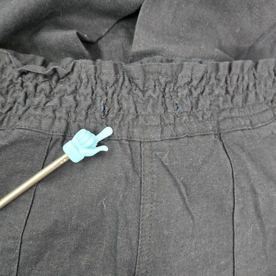 Pantalones Roxy Mujer M Negro Acampanado Pull On 30" Entrepierna LEER Foto 4 de 4