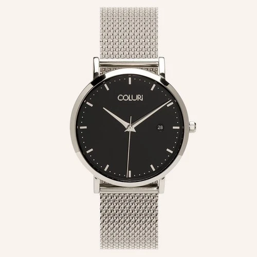 Coluri Frida Kahlo Women's Watch - Black Face, Silver Strap - BNIB - RRP £169