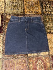 Gap Hip Hugger Women s Blue Denim Jean Skirt Cotton Stretch Waist 28