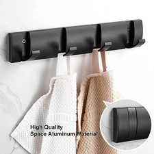 Coat Hooks Rack Wall Mounted Clothes Hanger Towel Rail For Bathroom Hallway UK