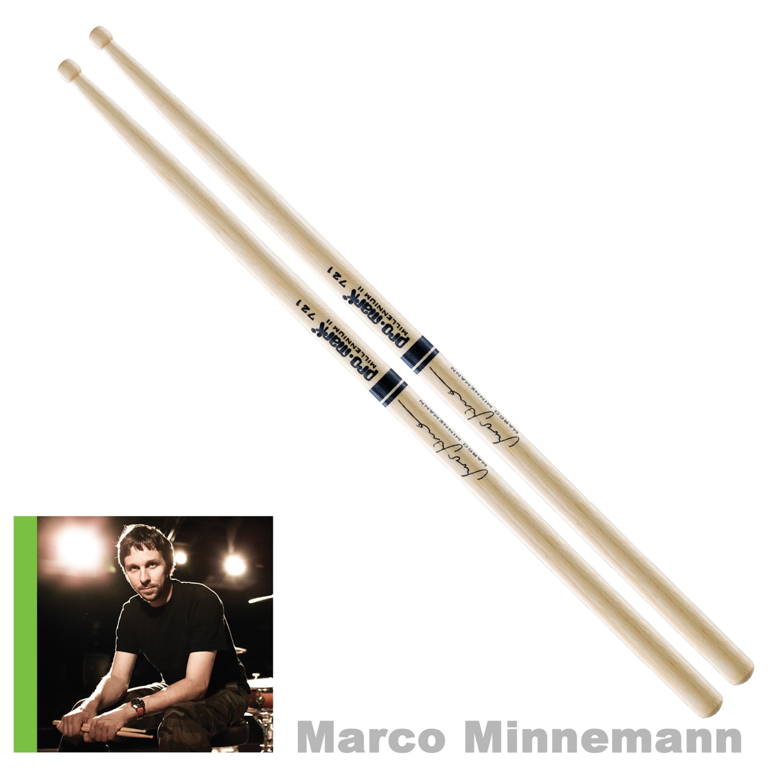 PRO-MARK Marco Minnemann SD721W American Hickory Wood Tip 4590₽