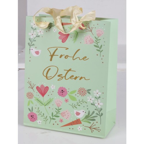 24x Ostern Geschenktüte Tasche Beutel Präsent Verpackung Sack Familie Henkel Mix - Bild 9 von 12