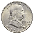 Choice Unc 1950 D Franklin Half Dollar Gem BU From Original Roll *6515