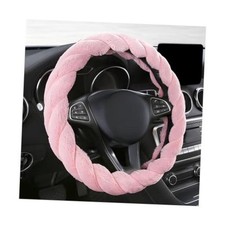 Fluffy Car Steering Wheel Cover, 15 Inch Warm Plush Auto Wheel Cover Non Pink