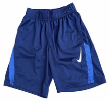 Nike Dri-FIT Boys Youth Small Athletic Shorts Blue Running Training Gym
