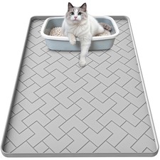 Silicone Cat Litter Mat for litter box Large 34" X 22"-Easy to Clean Cat Litt...