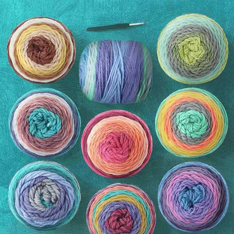 Yarn Rainbow Milk Soft Knitting Wool Hand 5ply 100g Cotton Thick Crochet DIY HOT - Image 3 of 4