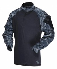 Tru-Spec Midnight Digital 1/4 Zip Combat Shirt NYCO R/S Tactical Shirt