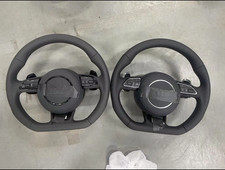 Volante SLINE NEW fondo Piatto Audi A1 A3 A4 A5 Q5 Q3 Q7 A6 A7 A8 & big paddle 