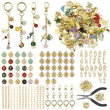 500Pcs Lipgloss Charms Keychain Making Kit, Lip Gloss DIY Jewelry Craft Suppl...