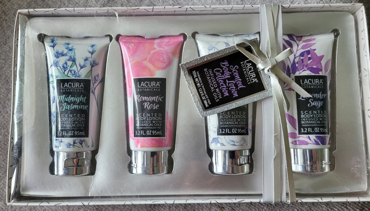 Lacura Scented Body Lotion 4 Pc Gift Set Infused Botanical Oils