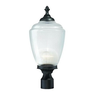 Used Acclaim Lighting 5367BK/CL Acorn - One Light Post Lantern - 9 Inches Wide