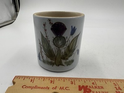 Vintage Buchan Portobello Scotland Thistle Ware Pottery Cup / Vase